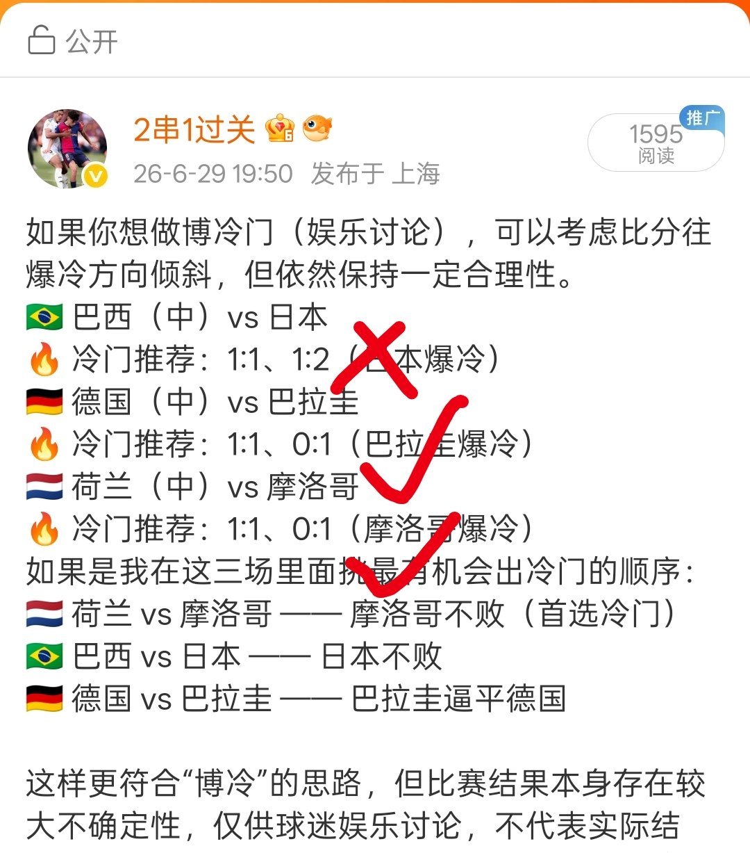 世界杯预测三场比分，两场爆冷比分中奖今晚比赛继续:科特迪瓦vs挪威法国vs瑞典墨