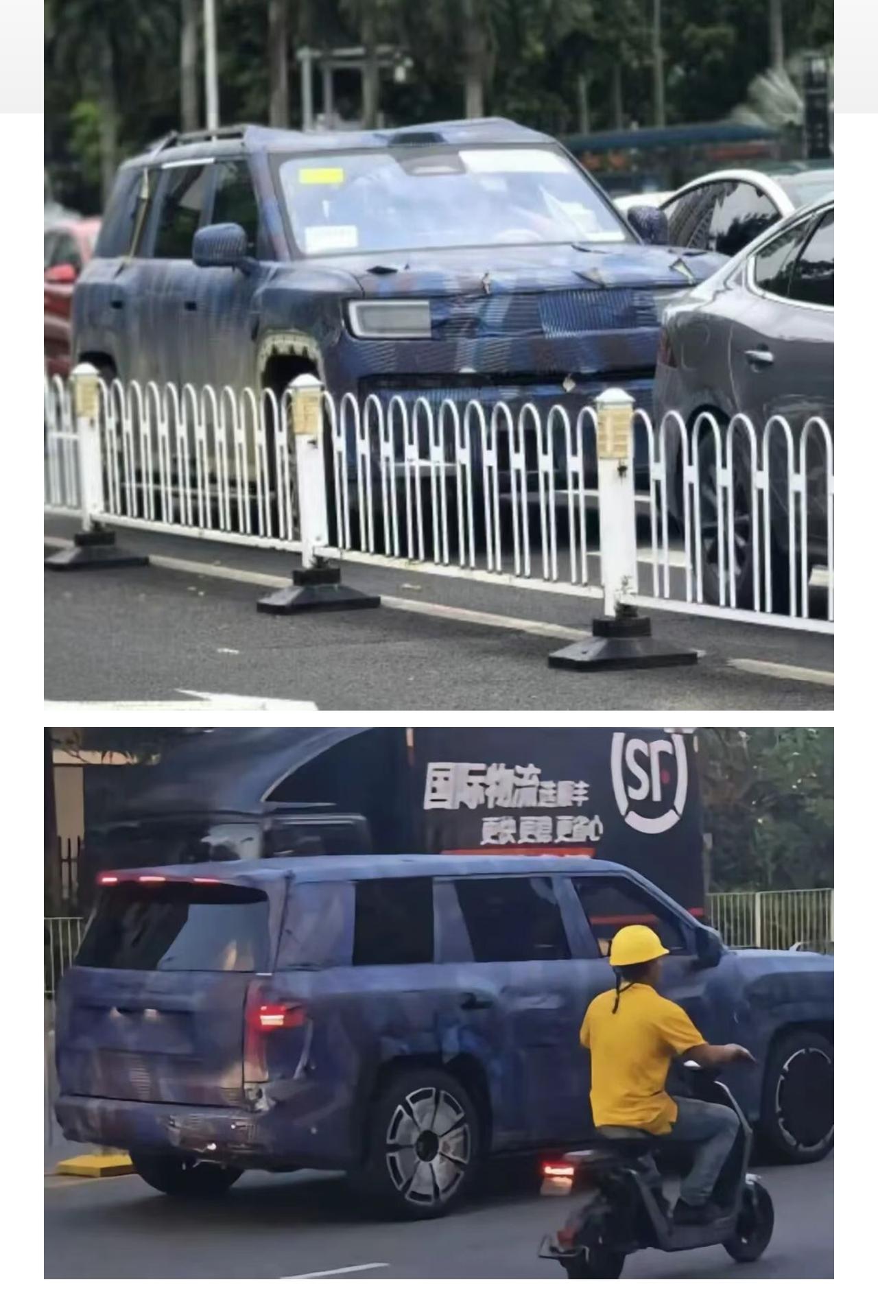 比亚迪方程豹钛9实车谍照曝光🔥全尺寸七座SUV来了方程豹全新车型钛9路试伪装