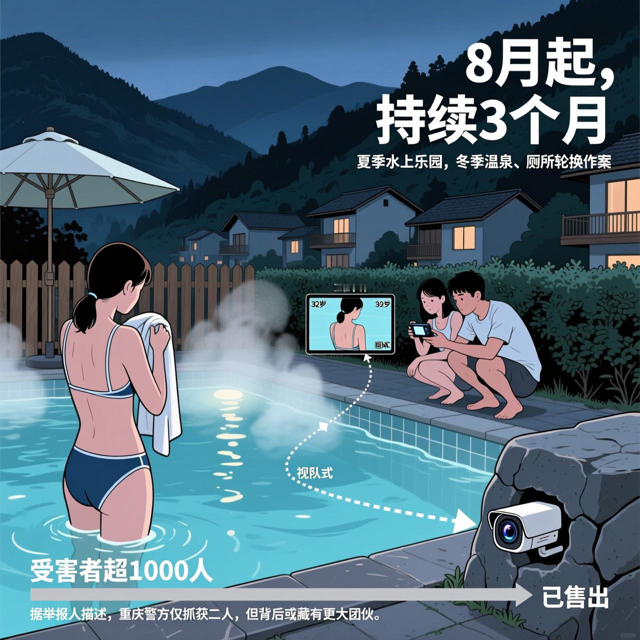 “3个月、上千人、温泉偷拍团伙？重庆警方抓到的只是两个人…”如果不是最近的警