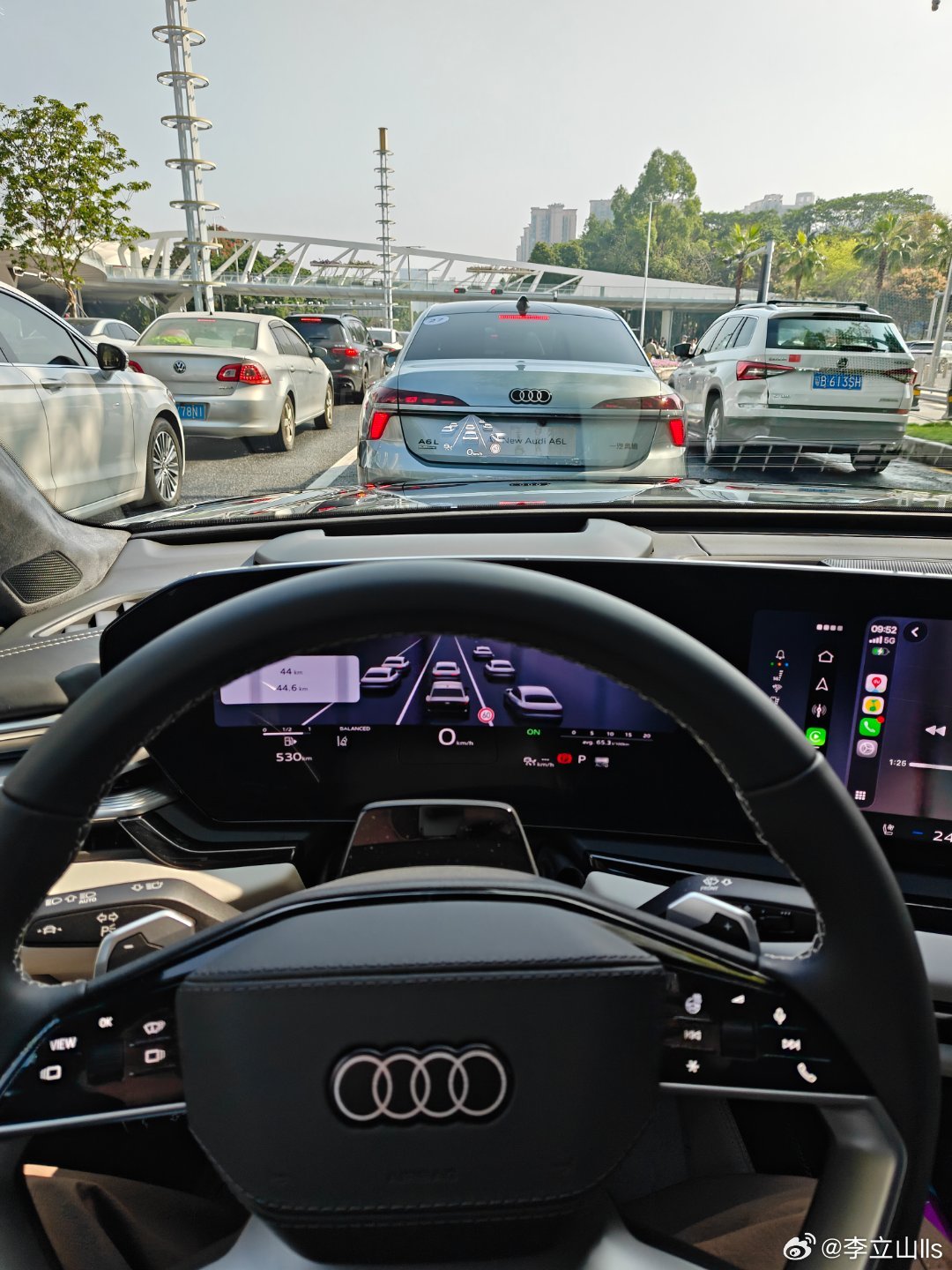 羡慕前方，这么快就开上新一代奥迪A6L，这个金属银好看！