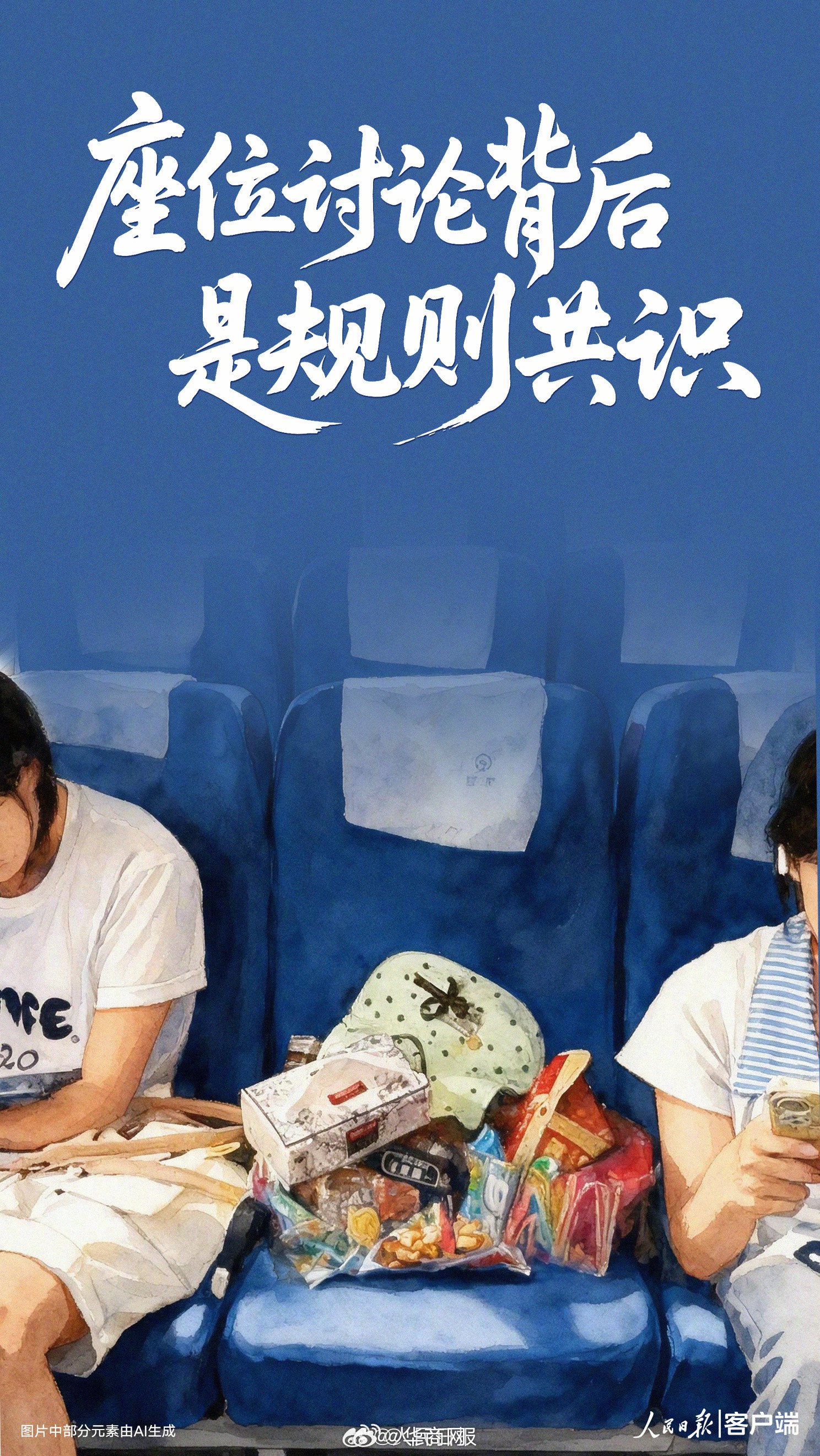 【人民锐评：#座位讨论背后是规则共识#】#买票占座放零食这座得让吗#？近日，两位