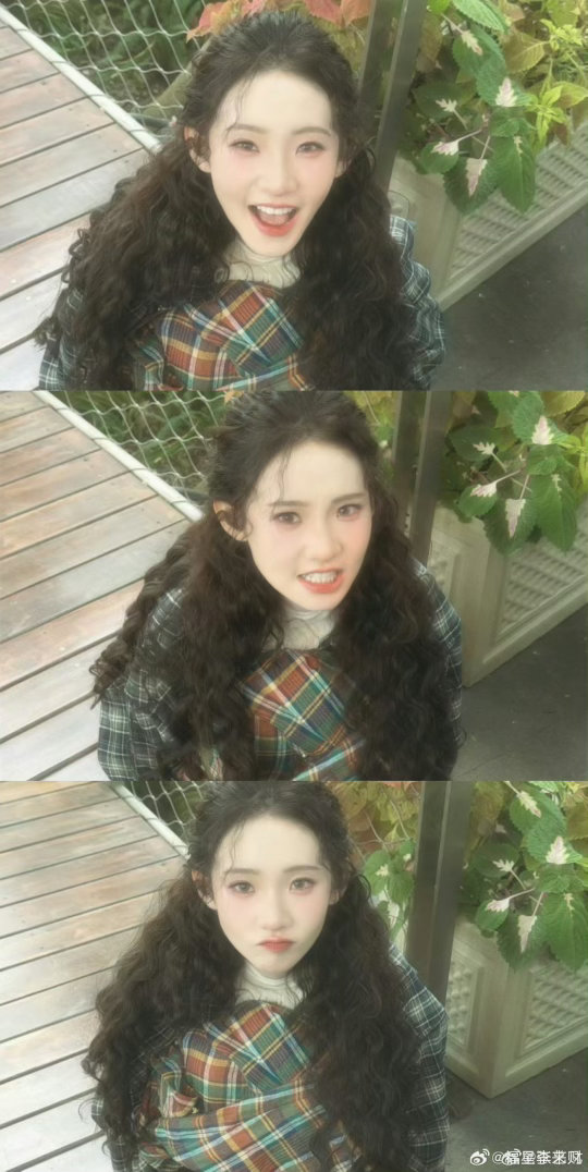 张艺凡又烫羊毛卷了张艺凡羊毛卷羊毛卷在她头上像是开了美颜滤镜，脸更小，人更灵。