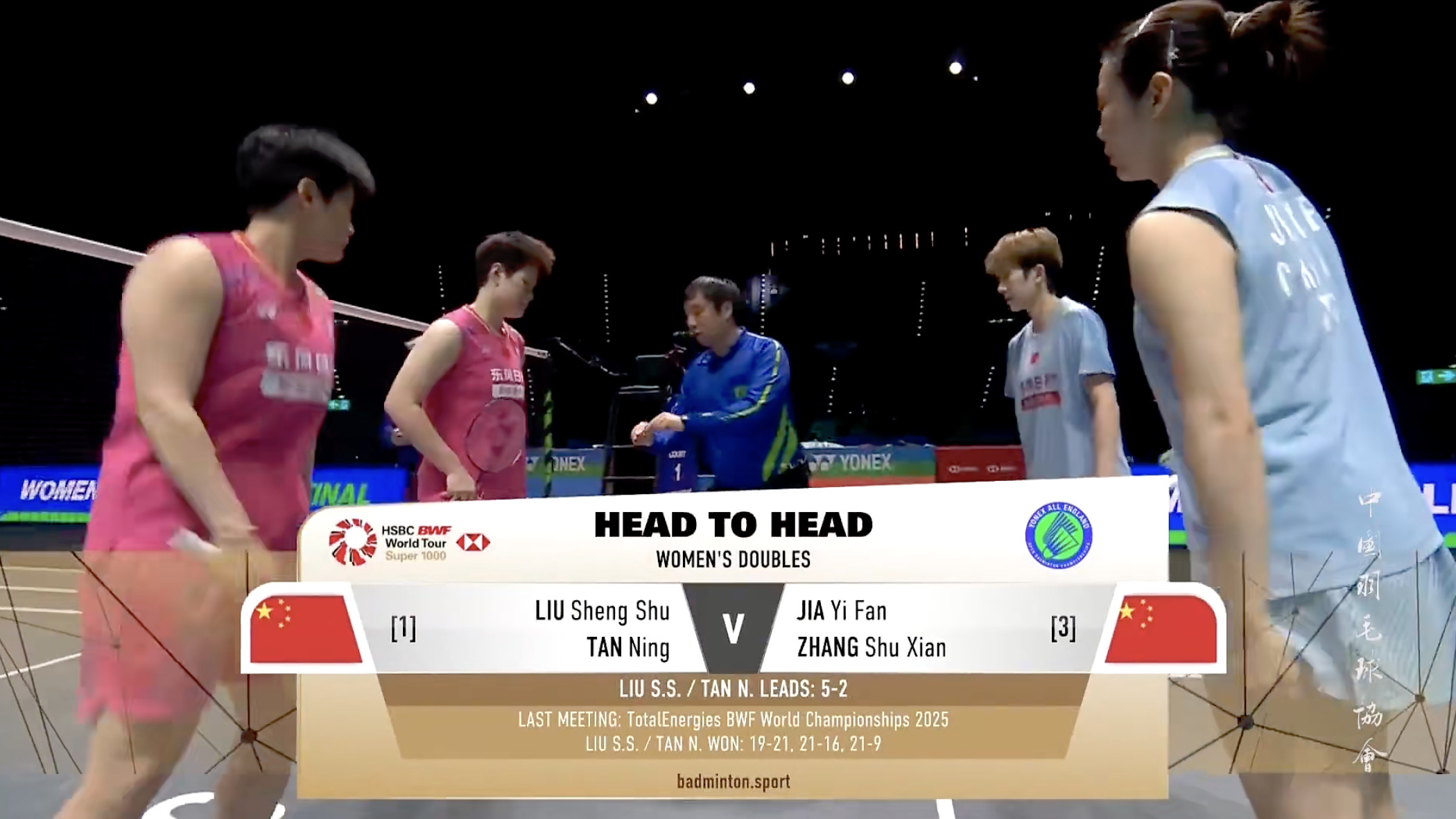 女双半决赛马上开始：刘圣书/谭宁🇨🇳vs🇨🇳贾一凡/张殊贤2026全