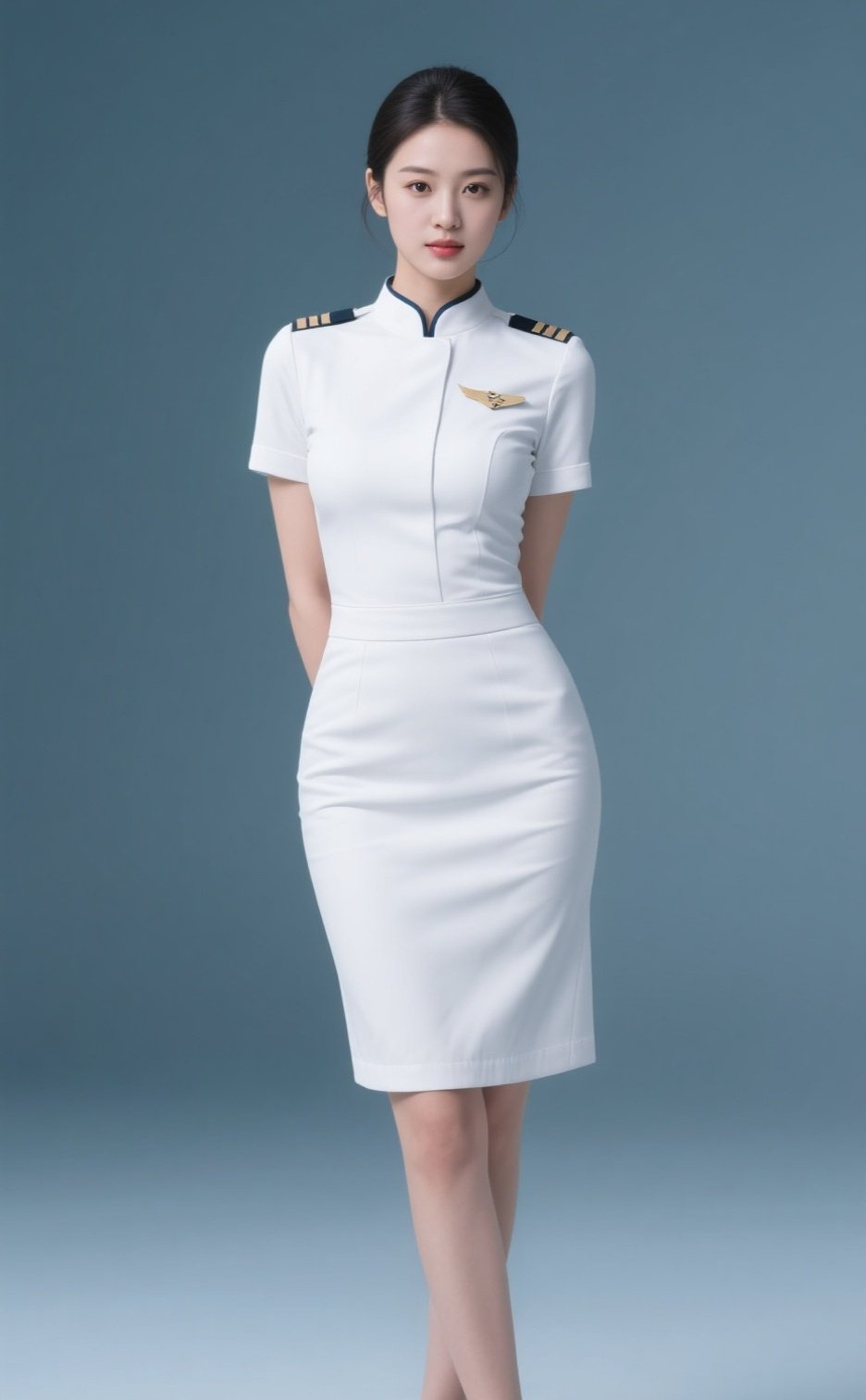 娇俏佳人制服诱惑，空姐身材曲线太迷人