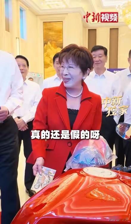 又一个来蹭热点的……腿短就不要想着骑摩托，没有人给你生产迷你版。洪秀柱到访张