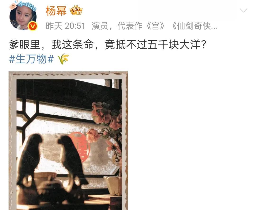 一个数据告诉杨幂，为啥在《生万物》宁学祥眼里，女儿一条命竟然抵不过5000块大洋