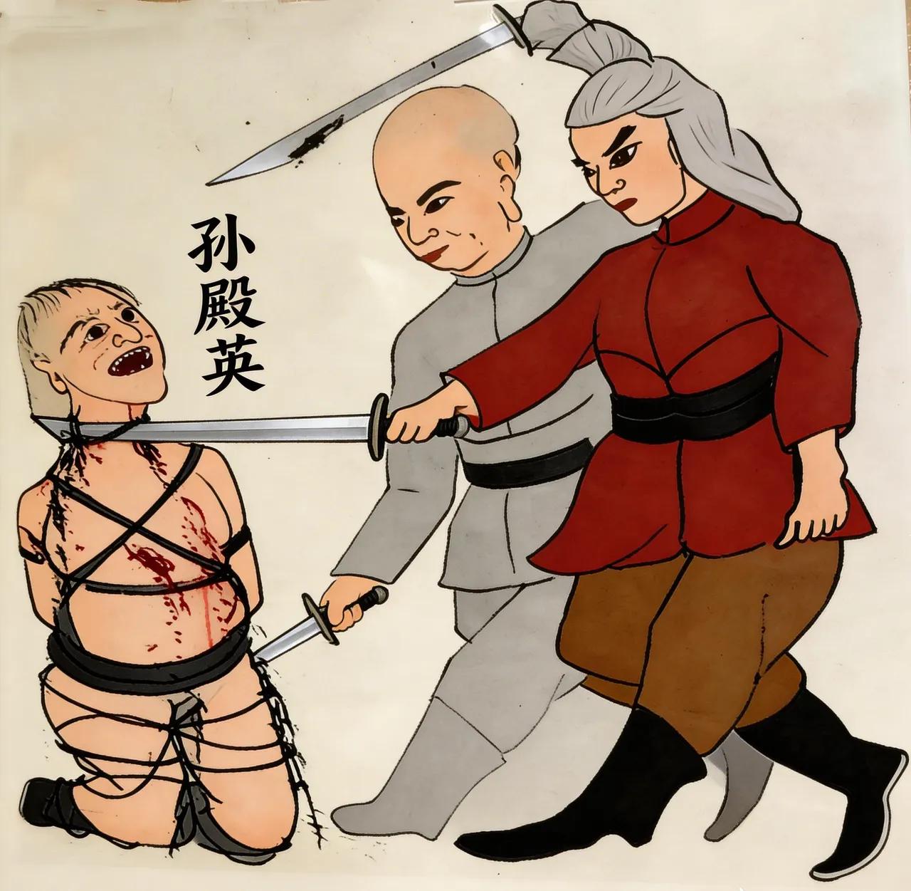 这幅由末代皇帝溥仪亲笔绘制的《杀孙殿英图》，是其一生中最具戏剧性的“杰作”。19