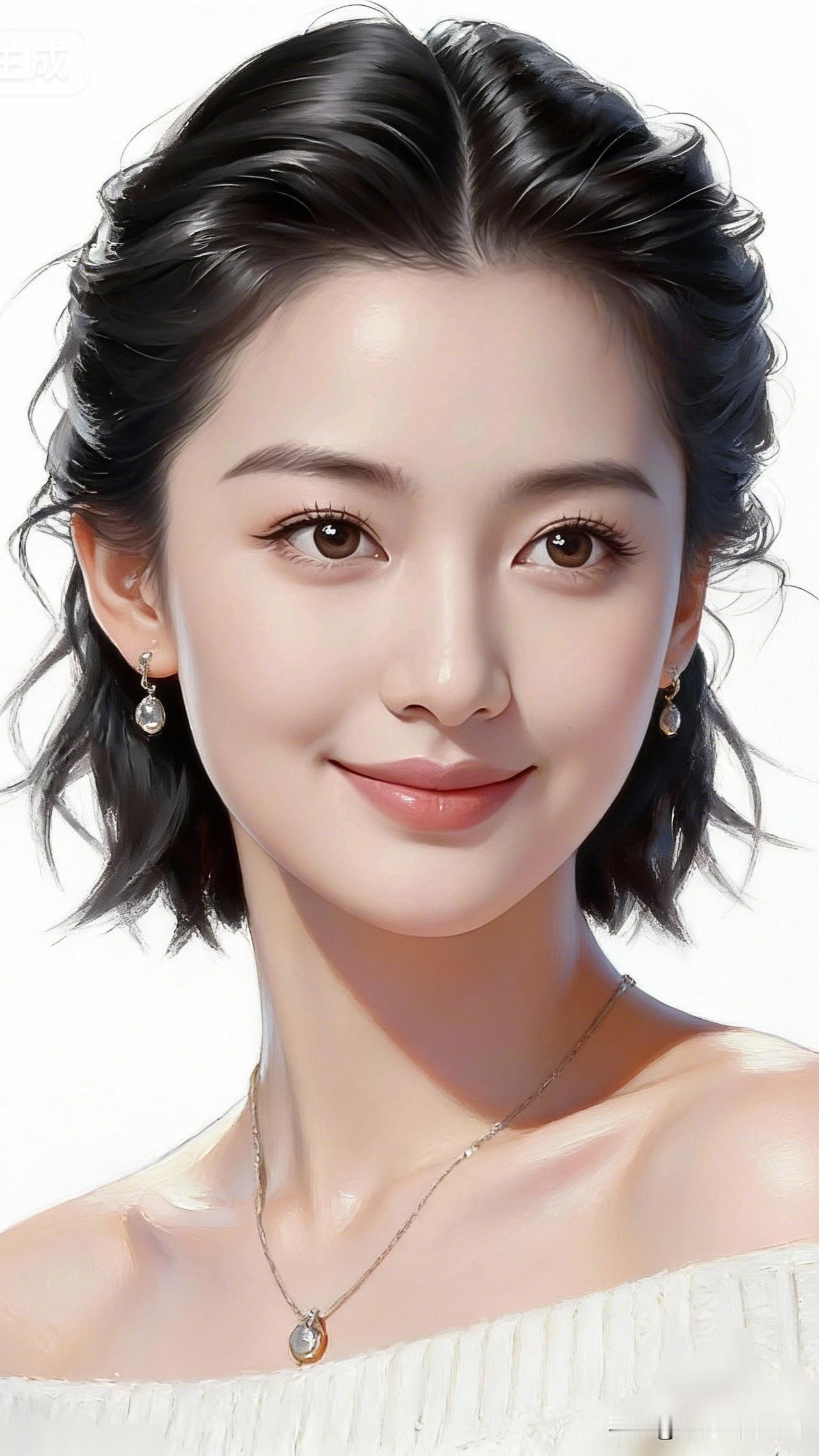 玉颜如花，笑靥如春。美女的美丽瞬间分享温柔甜美的少女，微笑如阳光般温暖