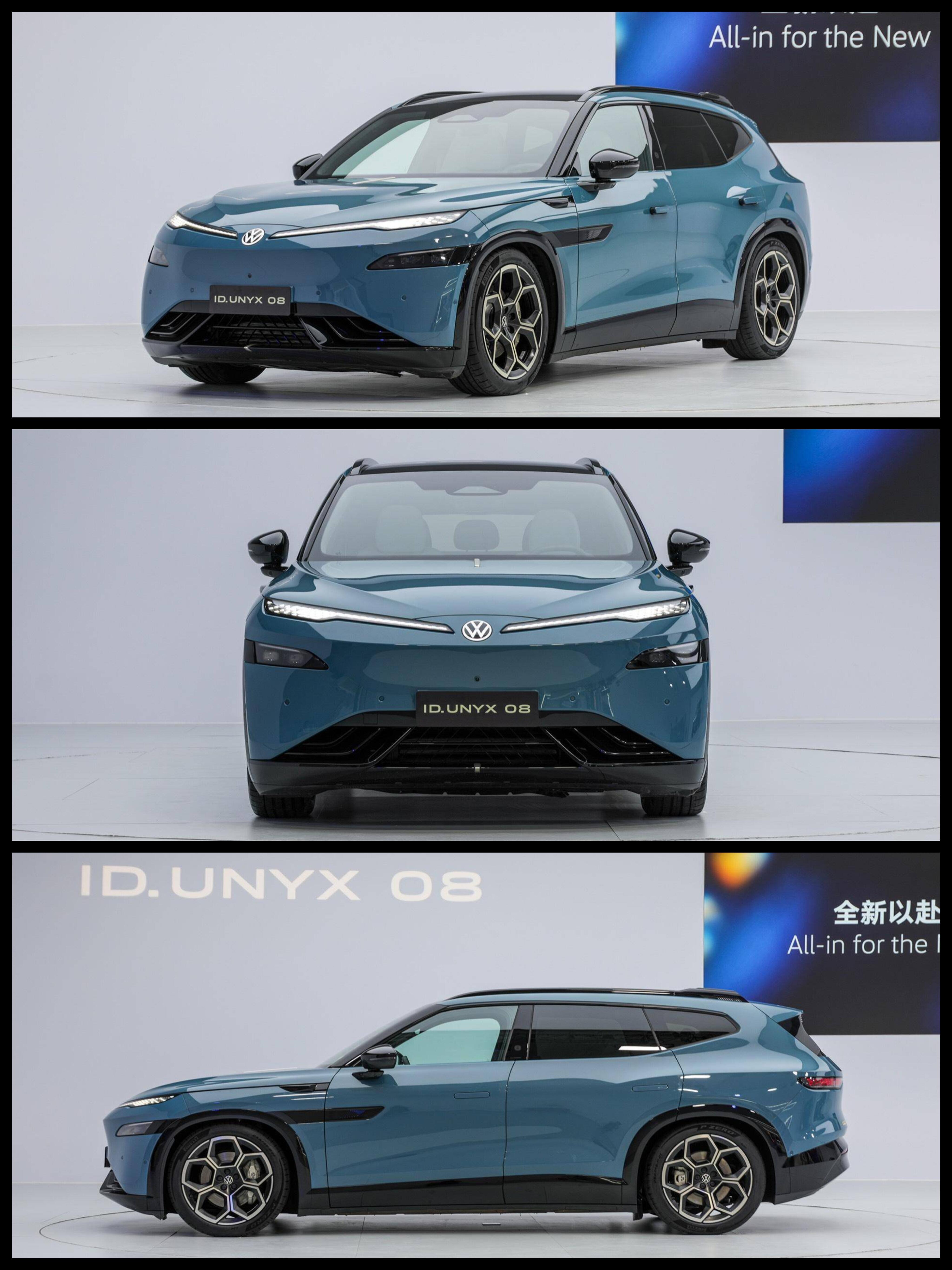 大众ID.UNXY08与众08车身姿态优美，与众08的外观一定是见仁见智了，但