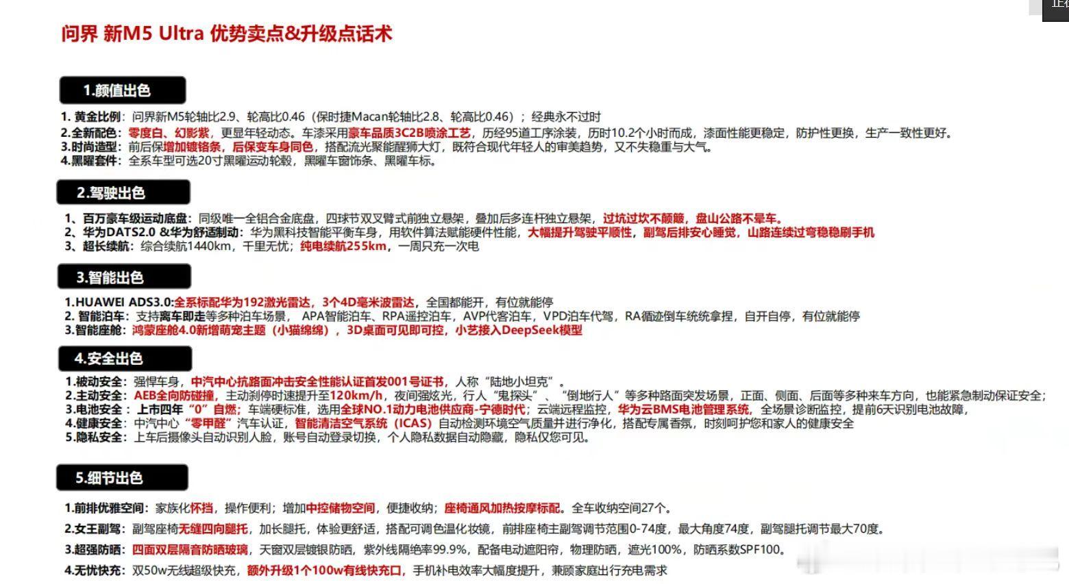 问界M5Utlra版应该是鸿蒙智行2025年的第一台新车主要的变化都在图里，其