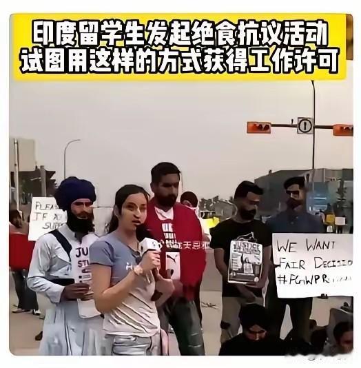 要多加小心，引以为戒了！！近期一些印度在加拿大的留学生因为工作许可组织绝食抗议