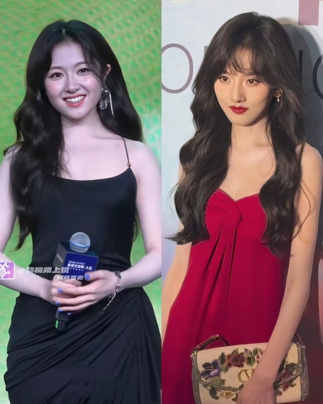 和李兰迪一比，宋祖儿是真的瘦到“皮包骨”了！本来就不大的巴掌脸，只剩小尖尖了，手