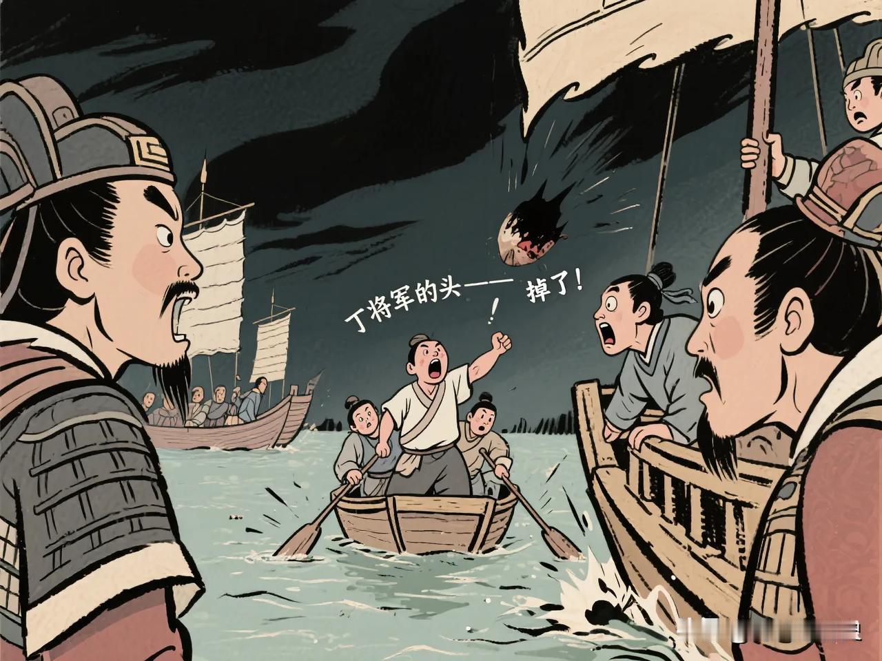 1363年夏，陈友谅和朱元璋的战船在鄱阳湖大战，突然，一艘冲锋小舟上爆出骇人尖叫