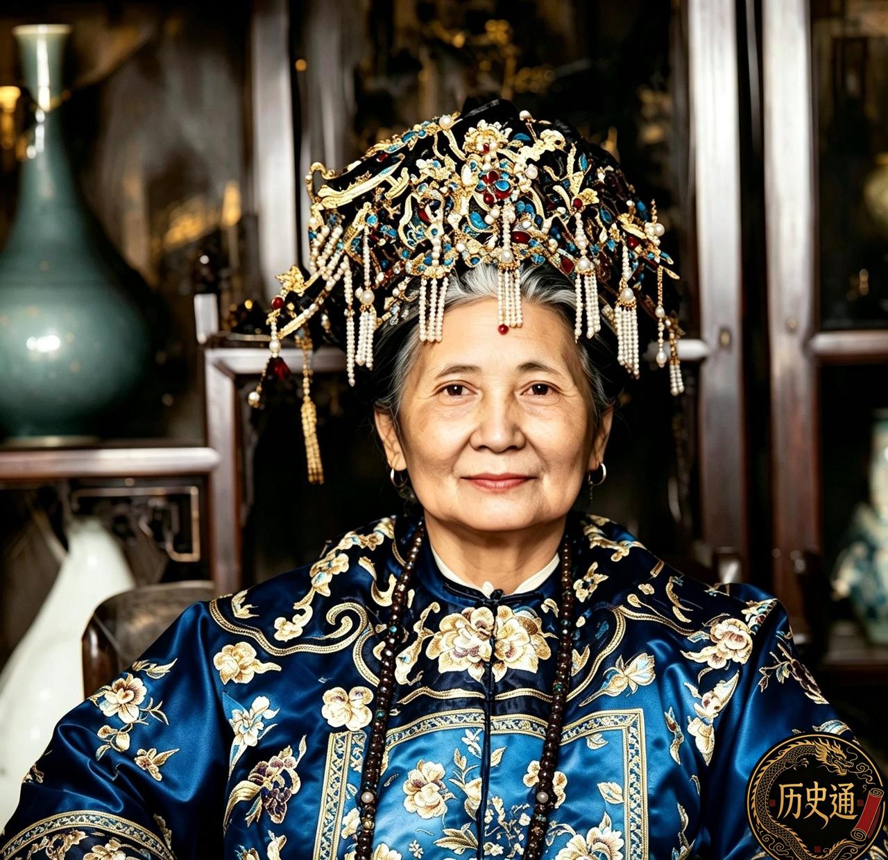 这位慈眉善目，富贵无边的老太太的女婿是皇帝，两个外孙都是皇帝，重外孙也是皇帝，两