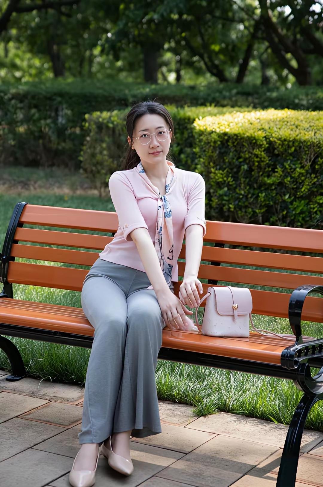 公园长椅上的优雅时光