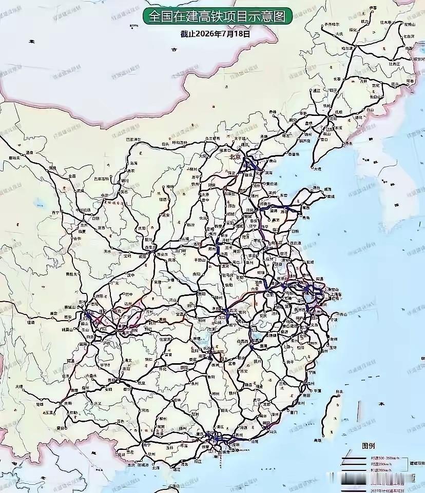 我国高铁网络最密的几个板块！一个是长三角，以上海为中心，包括江苏和浙江！一个