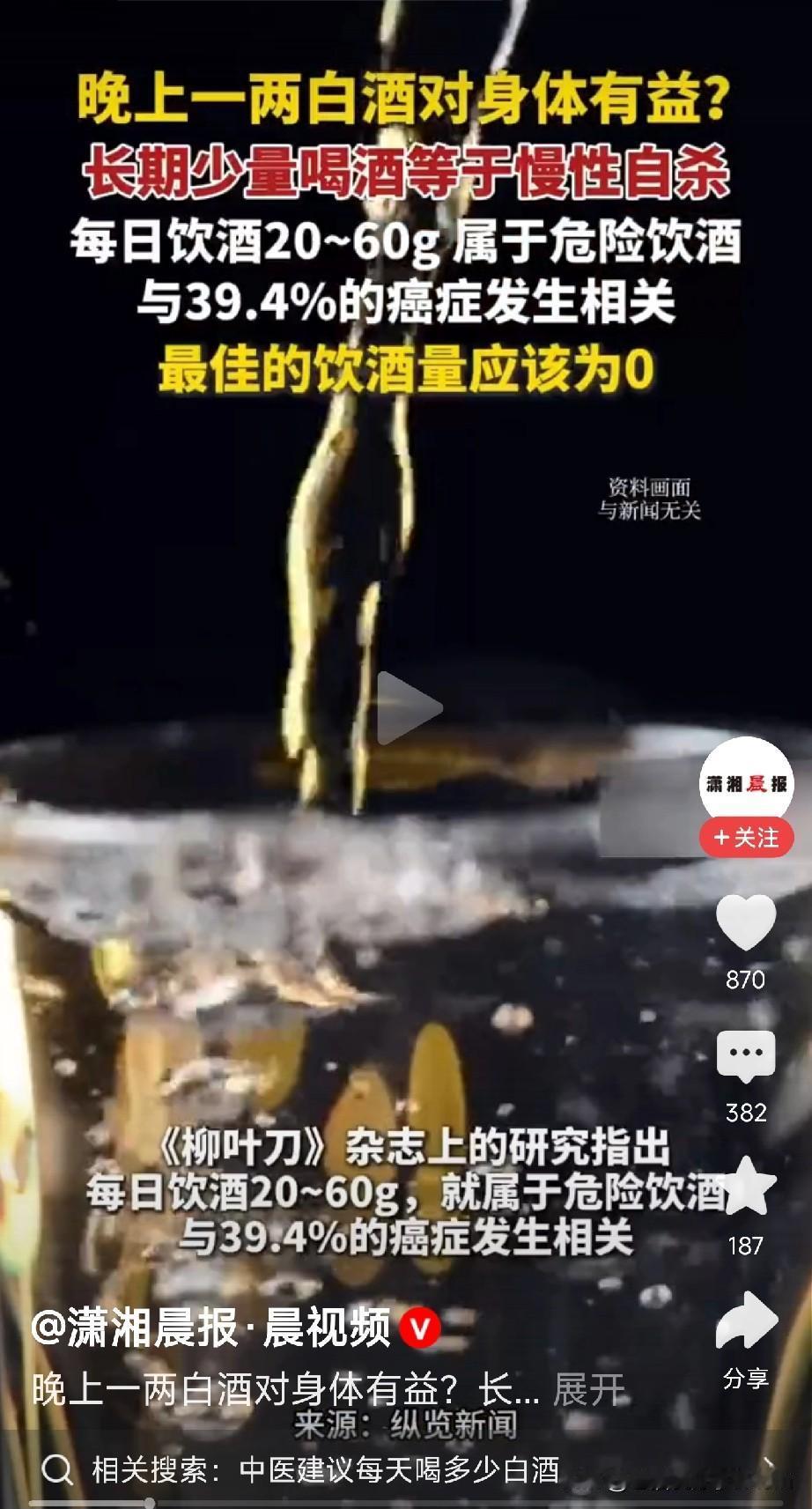 晚上一两白酒养生？喜欢喝酒的朋友注意了，快放下你手中的小酒杯！你以为的