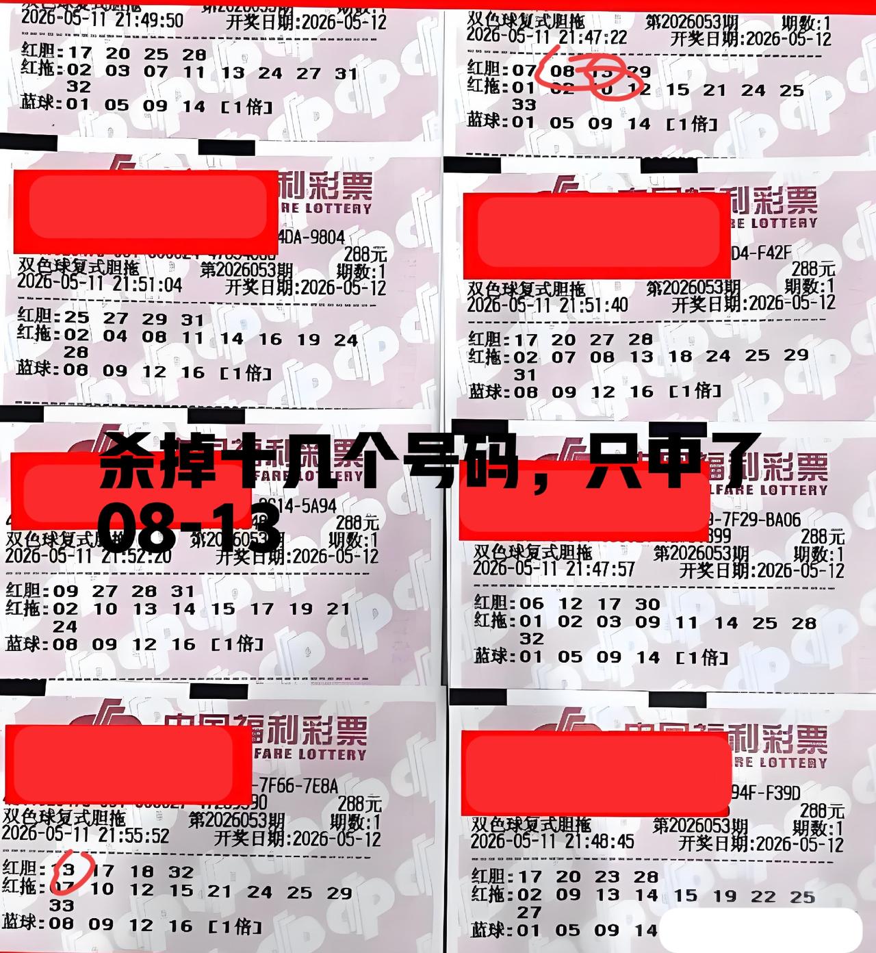 这些胆码票真的让人很无语，杀号又不方便每次都只中一个号或者两个号！有网友说:就像