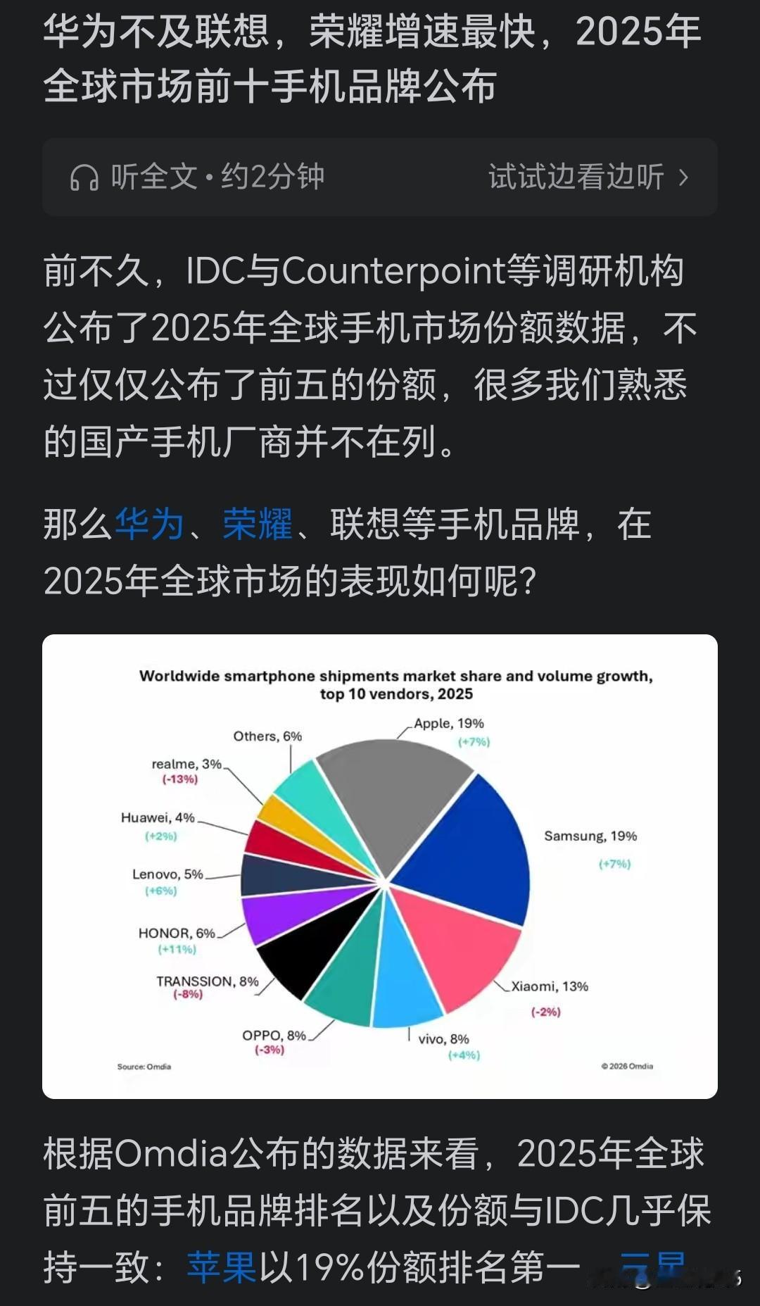 看到这种文案，挺搞笑，全球手机销量，华为为什么这样，你是不知道呢，还是不想说呢，