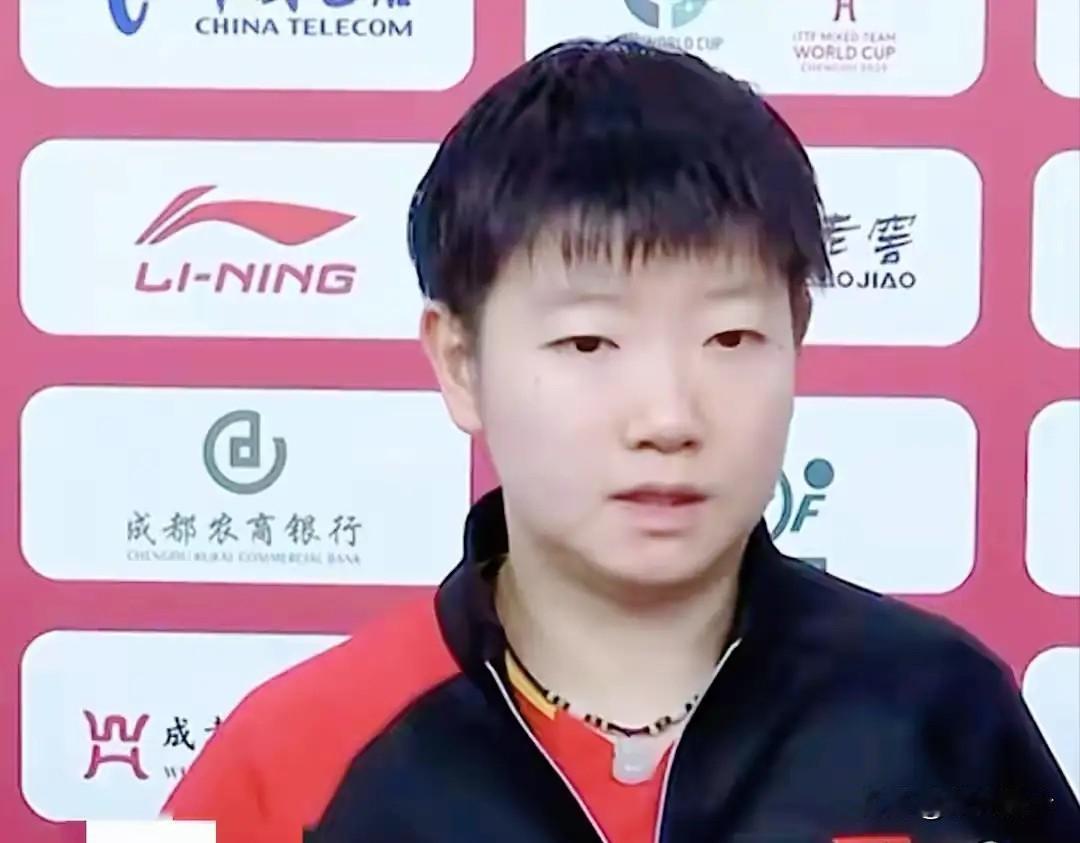 孙颖莎面对埃及选手，从7:3领先，被追到了10:10！赛后莎莎说:自己走神了！