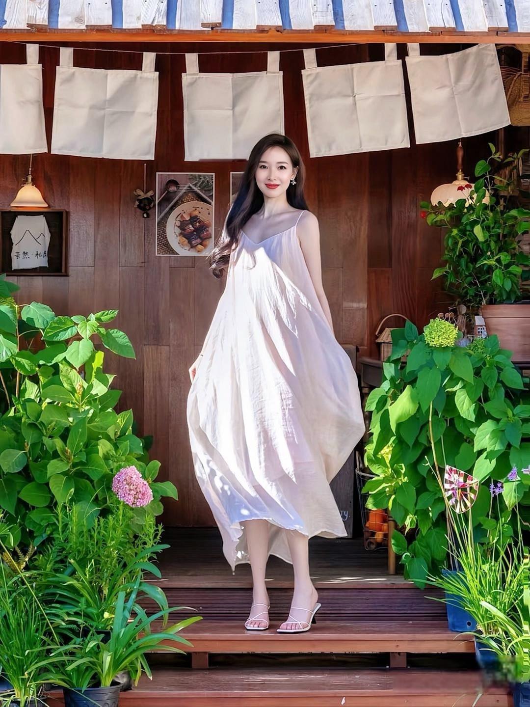 风里弥漫着夏天的气息，这气息中似乎蕴藏着气质女性的独特魅力。夏天，悠然漫步于街