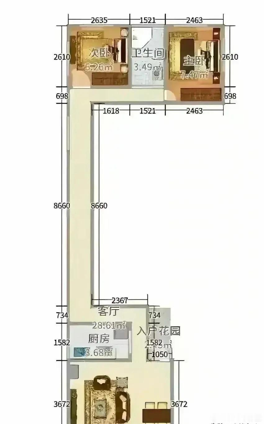 有人居然会买这个户型的房子，想知道这房的优势是什么？？？[思考][并不简单]