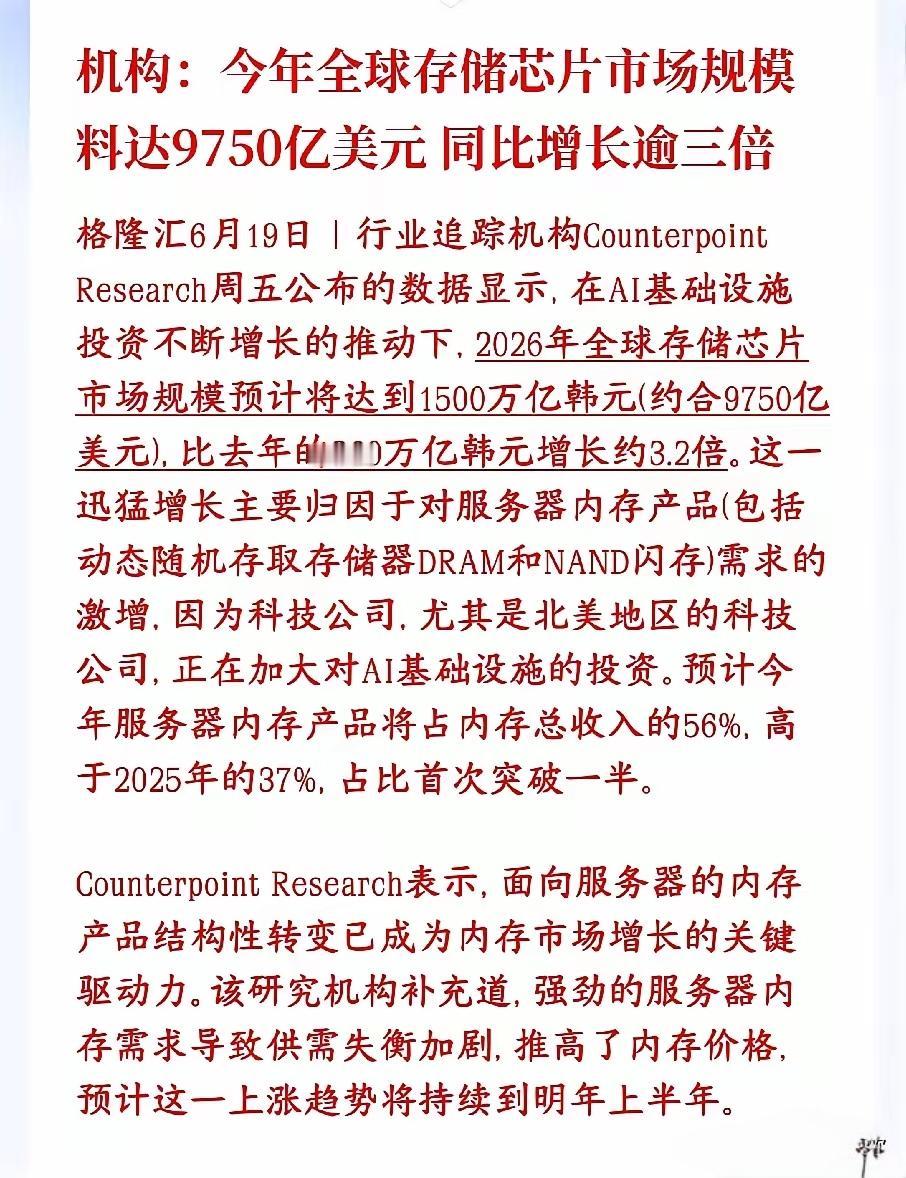 存储芯片需求大幅增长，那现在电脑手机的内存与固态硬盘，货源开始大幅紧张，现在成本