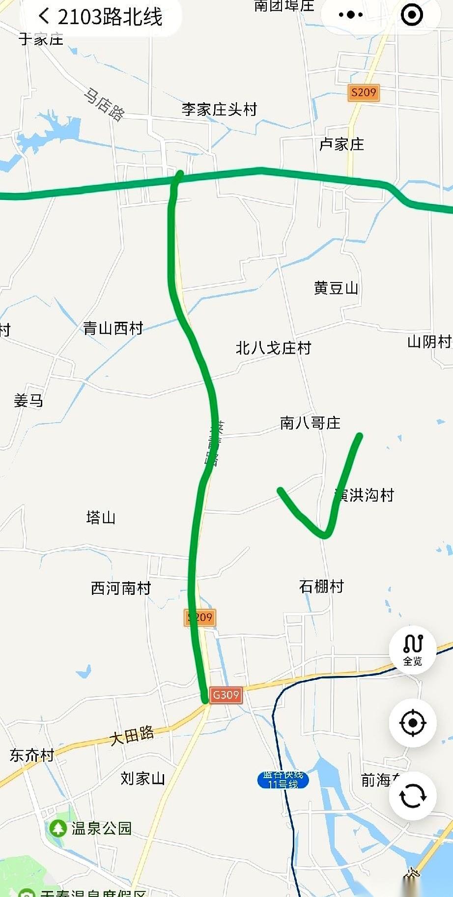 终于！天天绕路绕到心烦的2103路，终于要回来了！还有旅游2号线也是。就那段