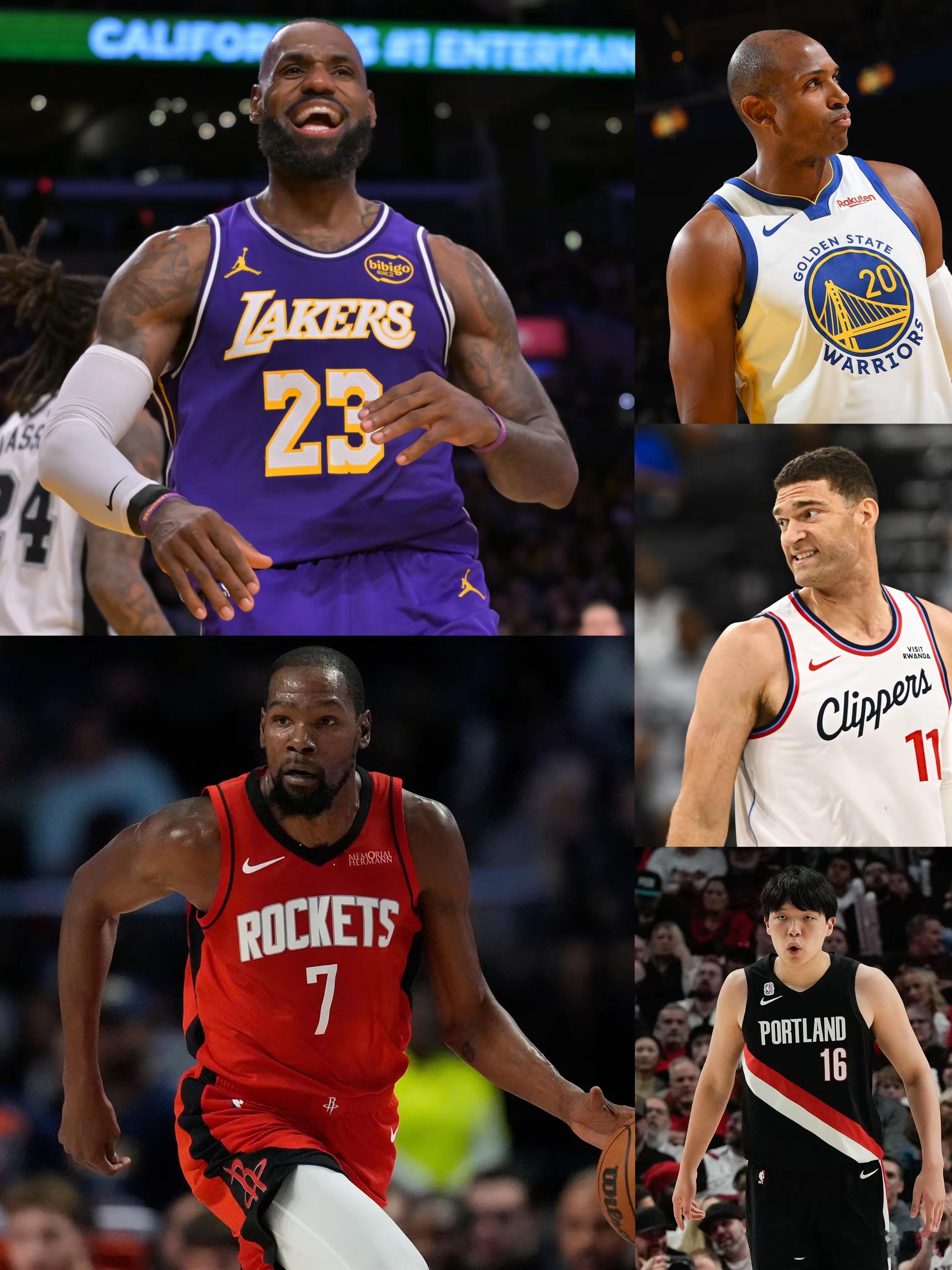 洛佩兹（1）2086个盖帽，历史第18；浓眉哥（2）1840个盖帽，历史第23；