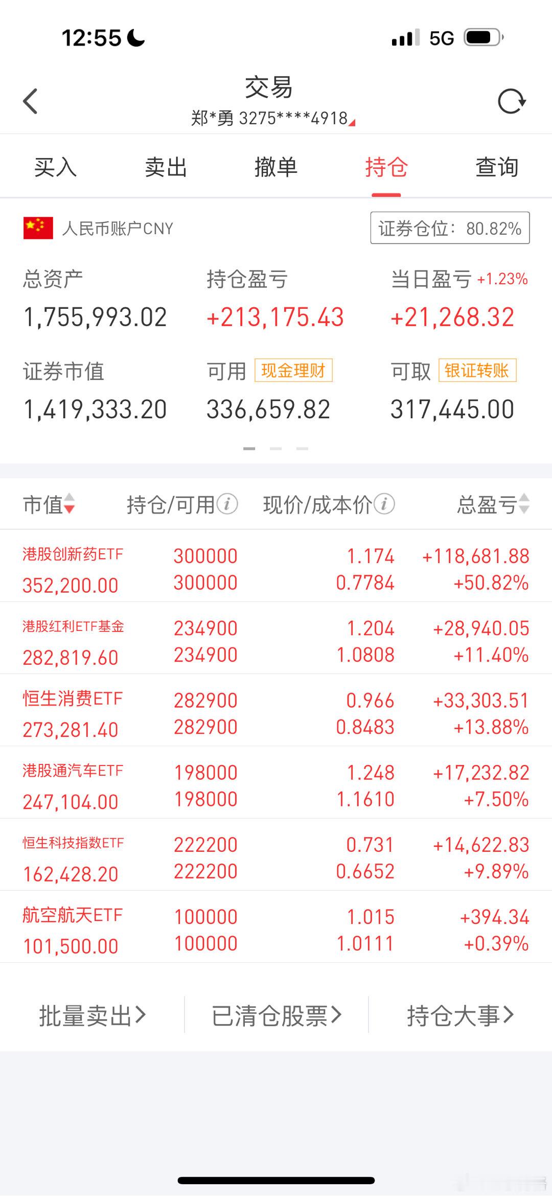 据说，我show一下持仓，创新药就可以暂时不涨了来点赞，你们拭目以待吧基金[超话
