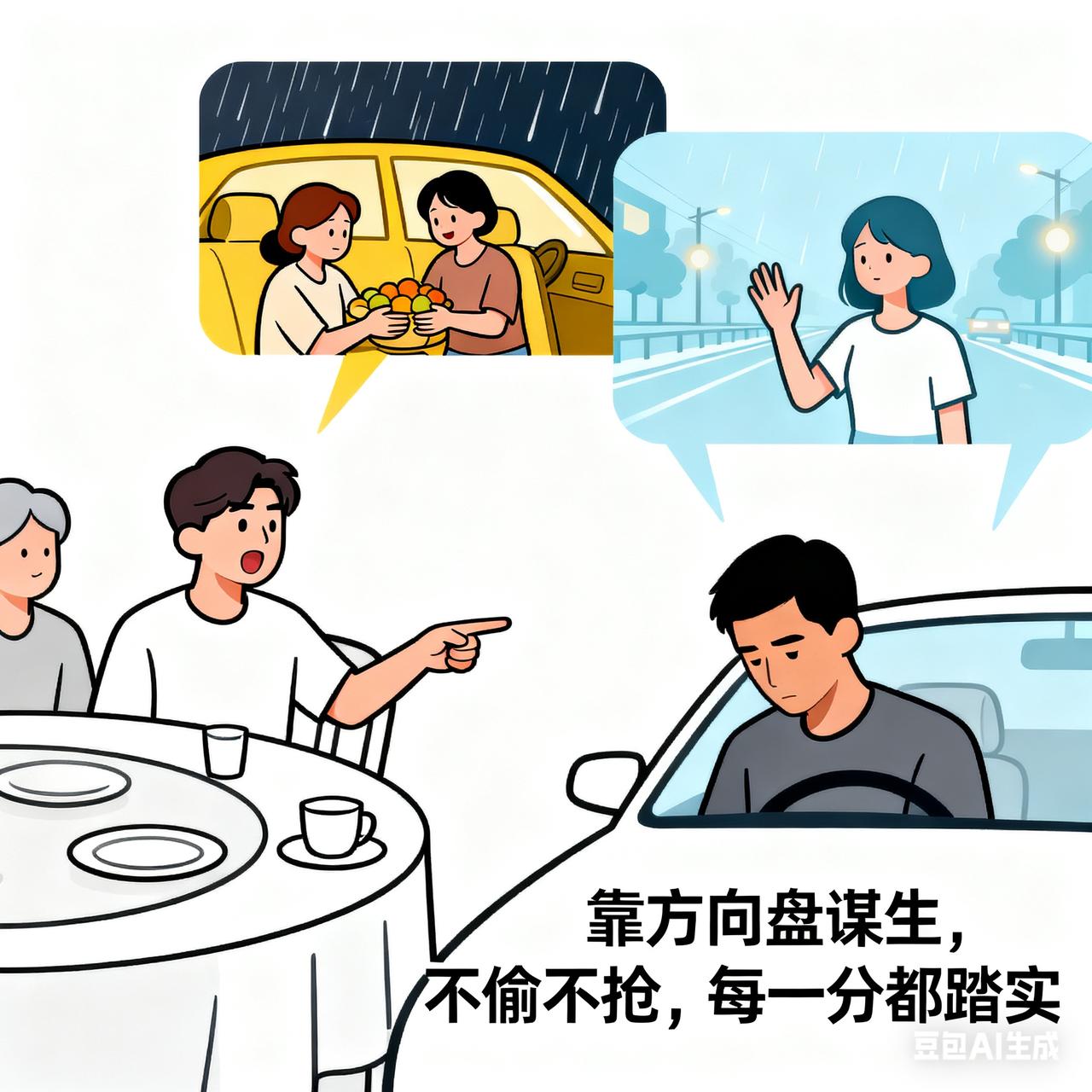 开网约车3年，被亲戚说“混得不如农民工”！上个月家庭聚餐，表叔当着全桌人调侃
