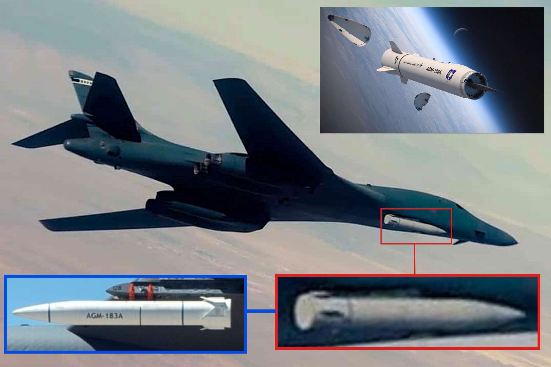 AGM-183ARRW首次在B-1B轰炸机上亮相2026年4月30日，《The