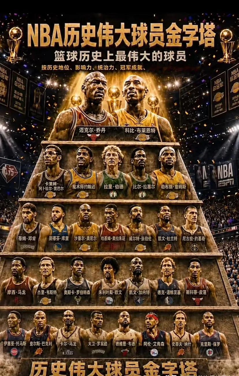 有争议！谁会是NBA历史上最伟大的球员？按理说，既然有个“最”字，应该是单独一