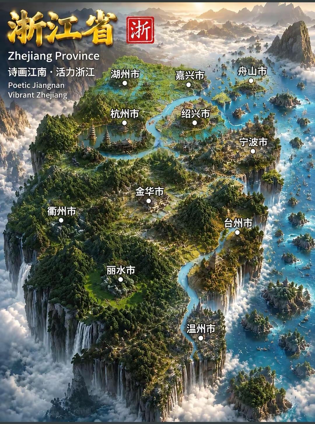 浙江地形特点“七山一水二分田”从浙西的衢州、丽水到浙南的温州，连片的丘陵山地占