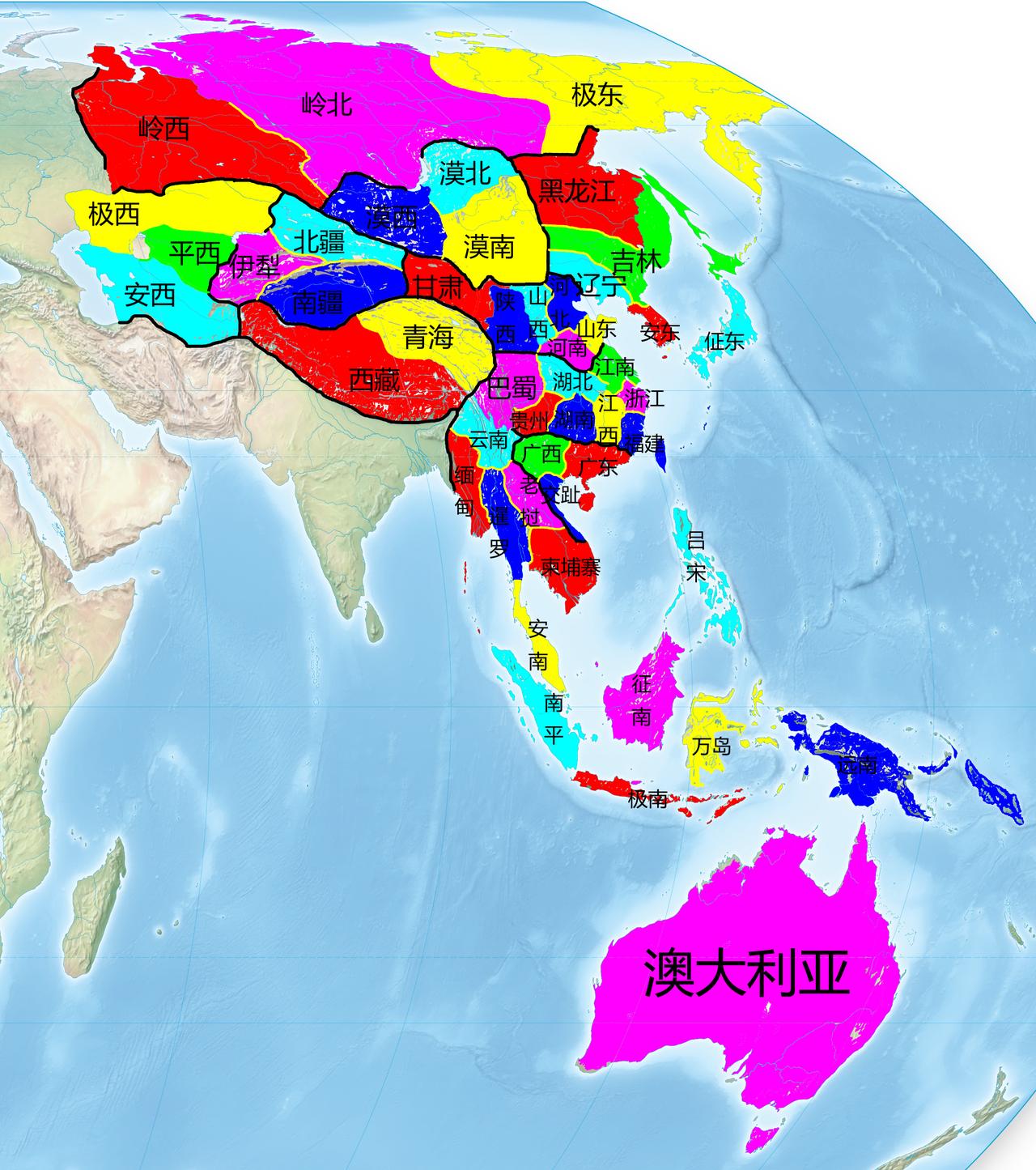 中华最完美的版图面积约3300万平方公里，以北冰洋，太平洋，大西洋，里海和两界山