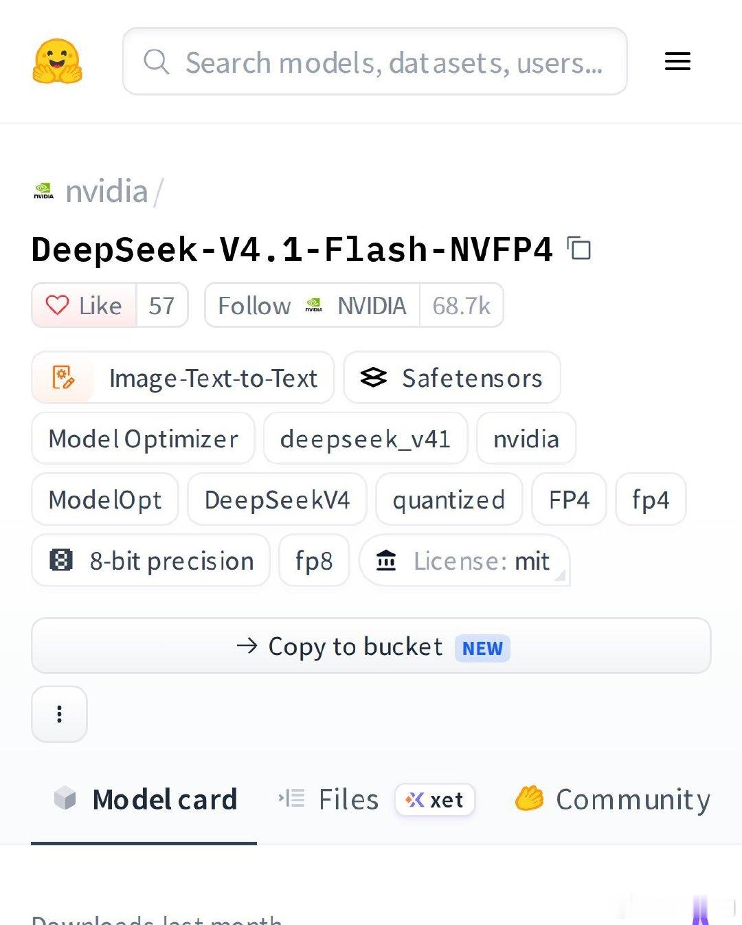 NVIDIA刚刚发布了DeepSeek-V4.1-Flash-NVFP4，这是DeepSeekV4.