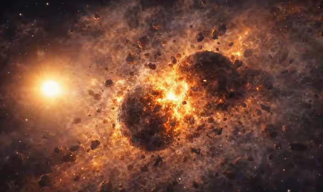 不可思议！两颗行星发生碰撞，天文学家拍到完整过程1.16万光年外的行星撞了！天
