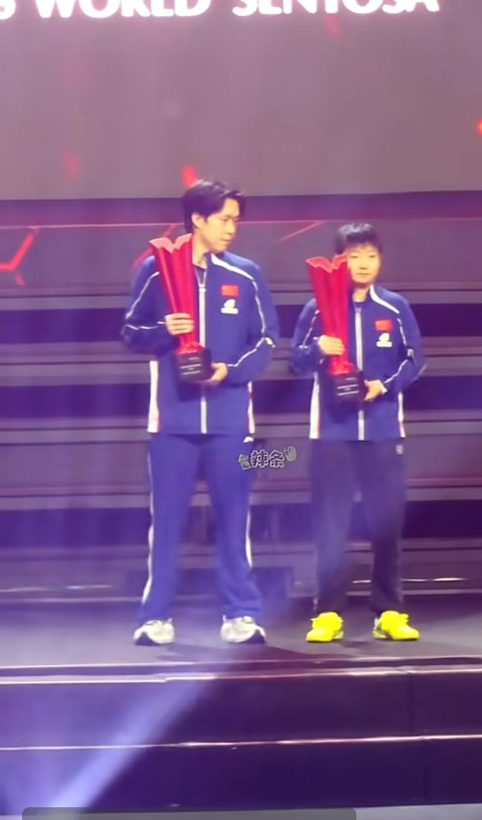 幸福从不在别处，就在此刻眼里的光。今日份快乐是两小只给的，WTT新加坡大满