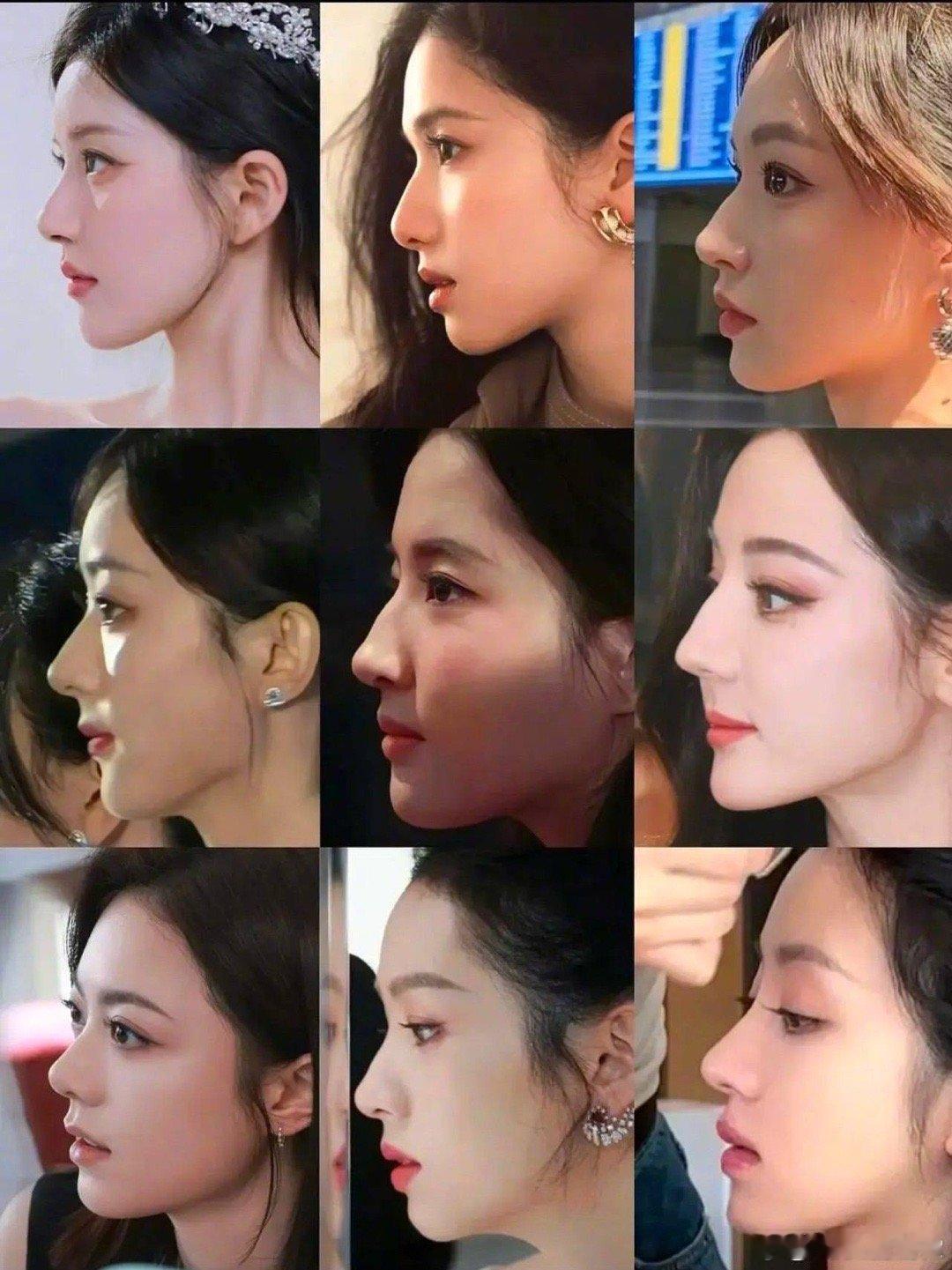 女明星侧颜对比，谁是骨相美的top？赵露思、张婧仪、程潇赵丽颖、刘亦菲迪丽热巴、