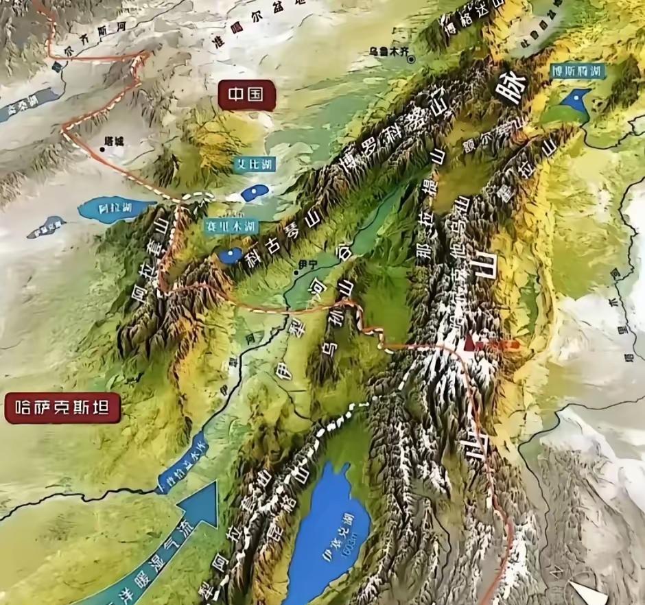 新疆的伊犁河谷真是块风水宝地，这一地区受大西洋暖湿气流影响，年降雨量能在500毫