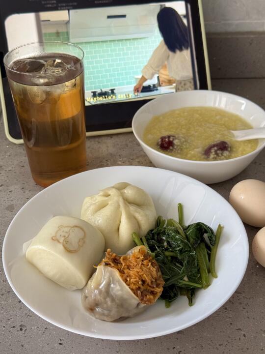 中式早午餐｜也是在厨房吃上了健康的饭菜🥢