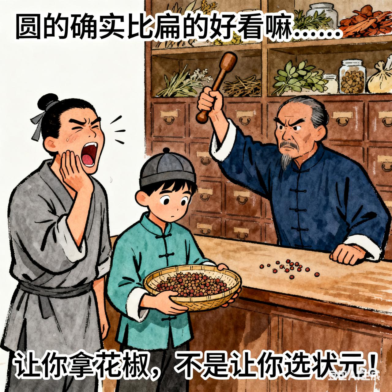古代笑话药铺老板新收了个徒弟，头天就让他抓药。徒弟捧着药方瞅半天，挠着头问：