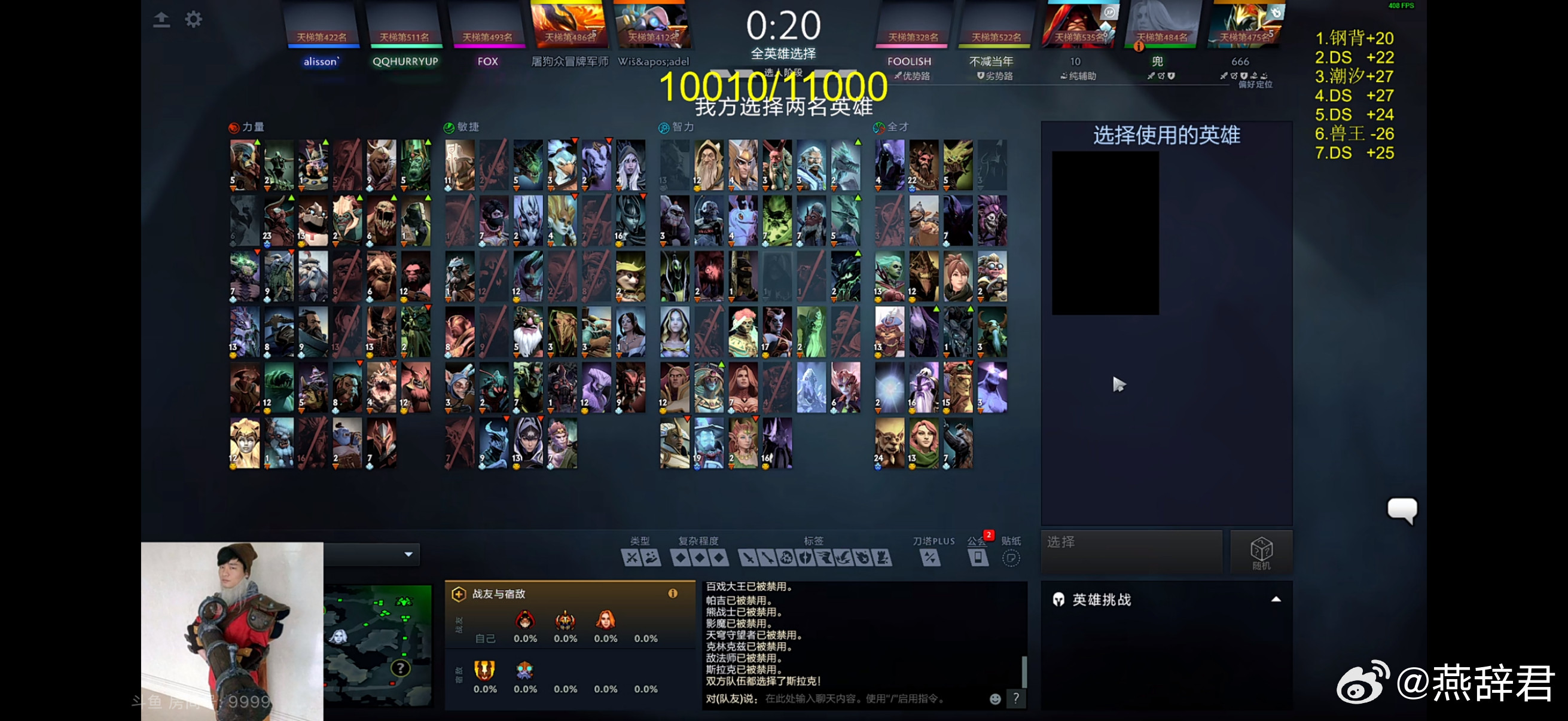 枫哥再度登上10000！dota2不朽杯dota2​​​