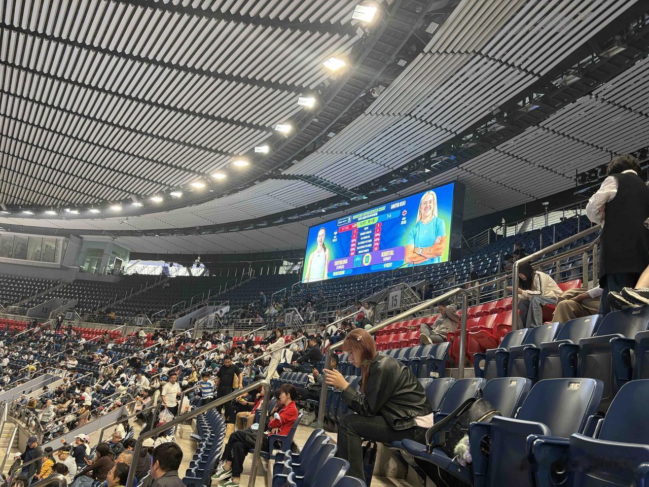 刚刚🔚的WTA1000武网女单1/4决赛第二场比赛，5号种子乌克兰斯维托丽娜2