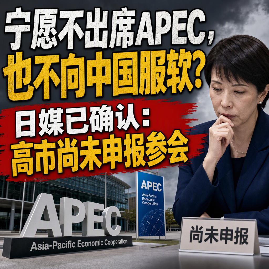 信号一：APEC只剩不到一个月，日本首相高市早苗的参会申报，至今没交。日本外
