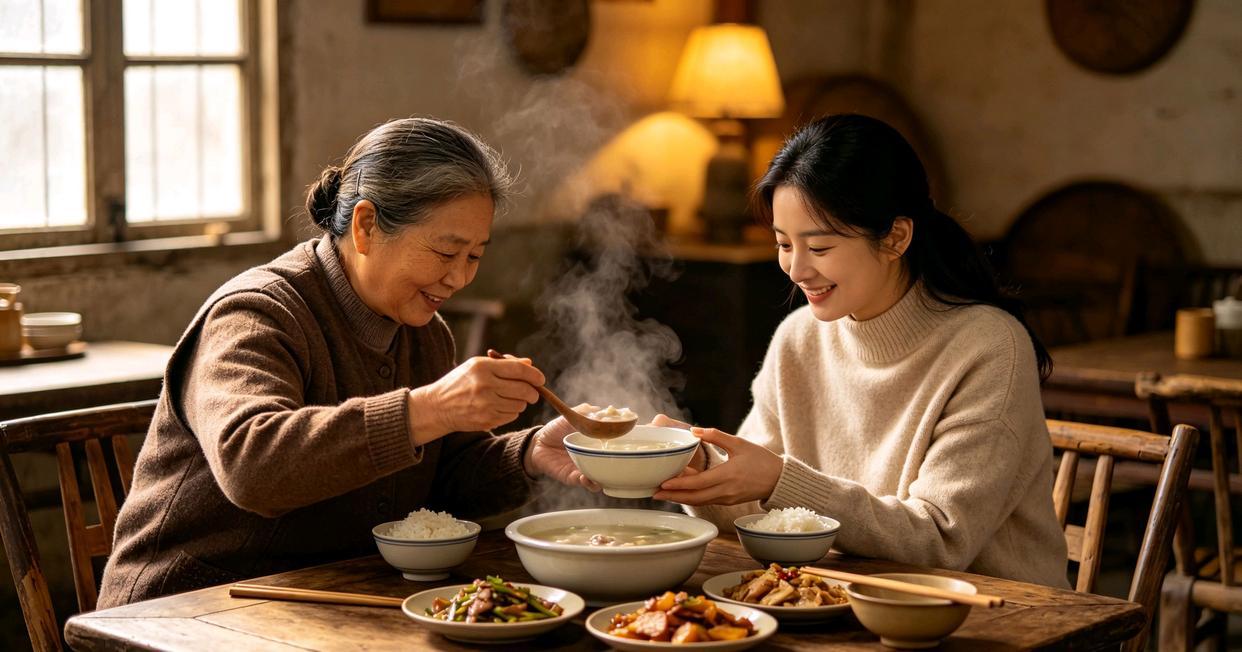 我刚怀孕，婆婆的院子里就多了20只鸡，等我八个月时，她就酿好了40斤米酒、剁碎2