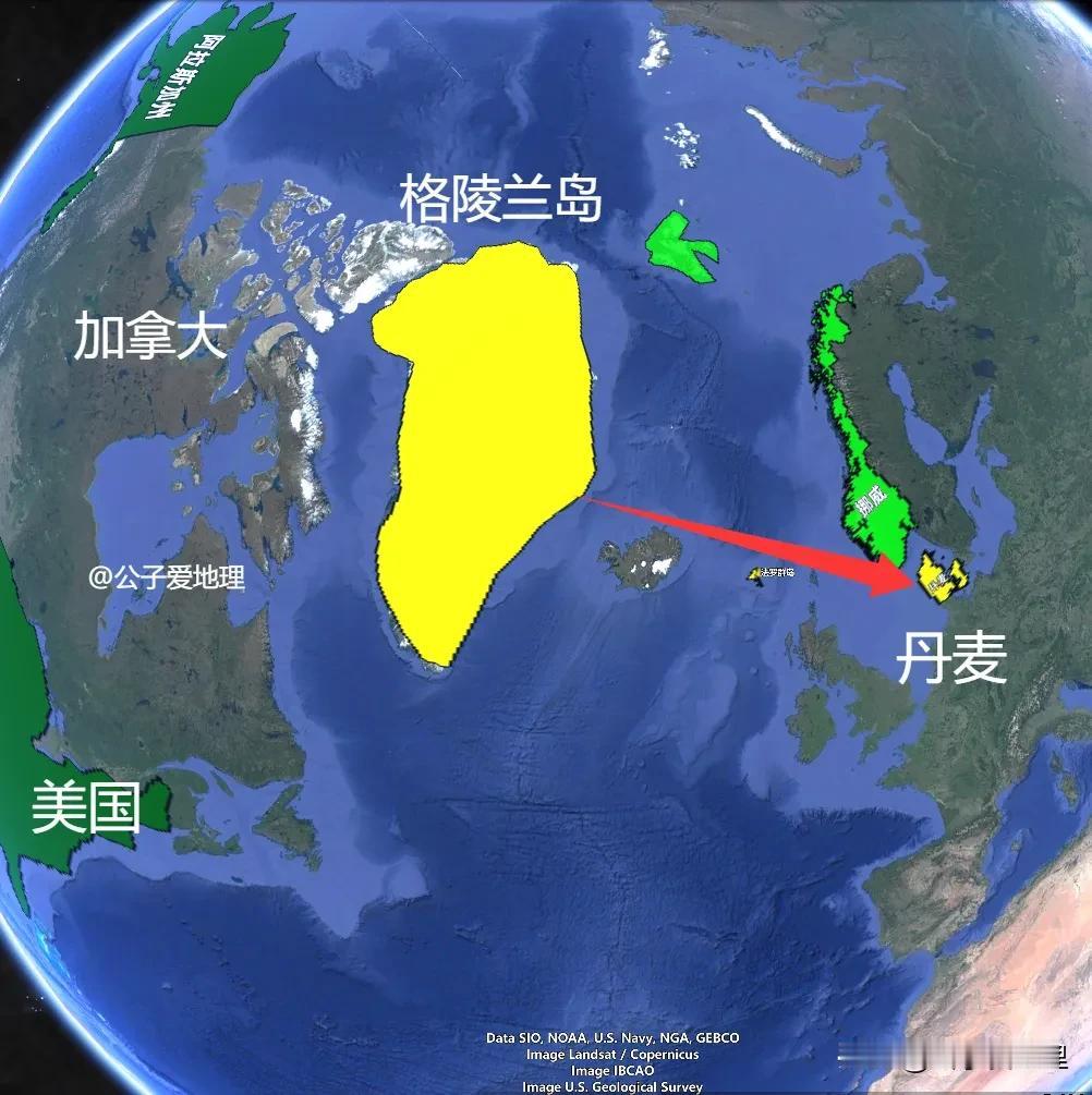 格陵兰岛身世之谜：它的历史主人从来不是丹麦？你知道吗，地图上那片属于丹麦的巨大