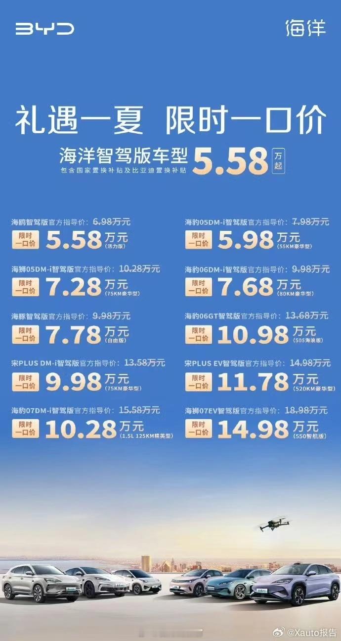 比亚迪推出限时一口价。比亚迪308_IO新能源汽车​​​