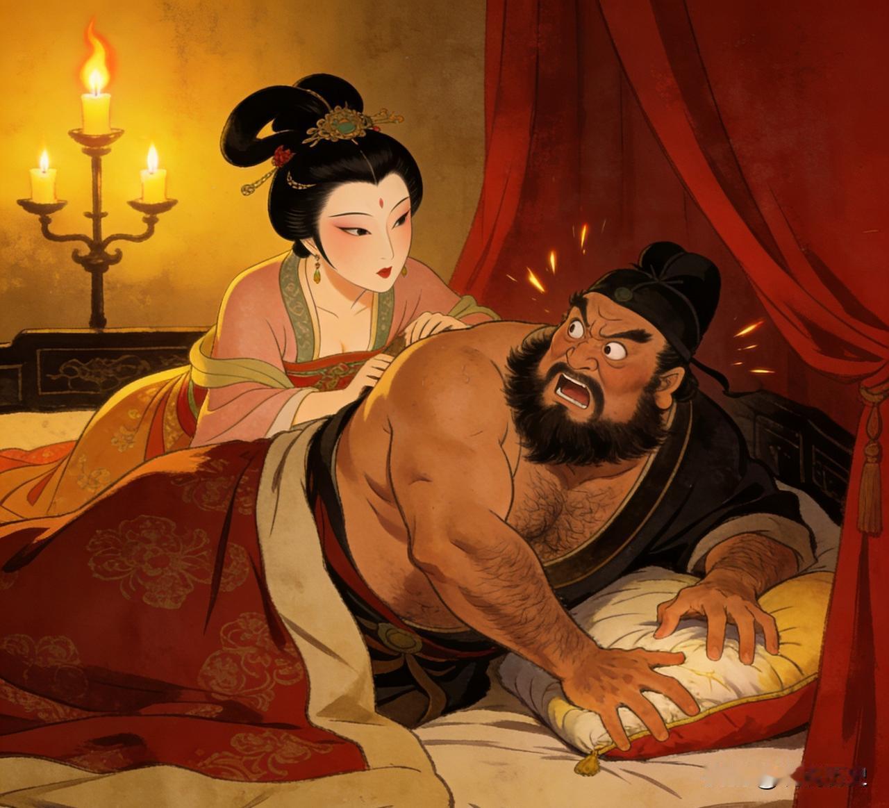 貂蝉侍寝当晚，董卓折腾她到三更，半夜突然发现枕头下有一样东西！​王允把貂蝉领出来