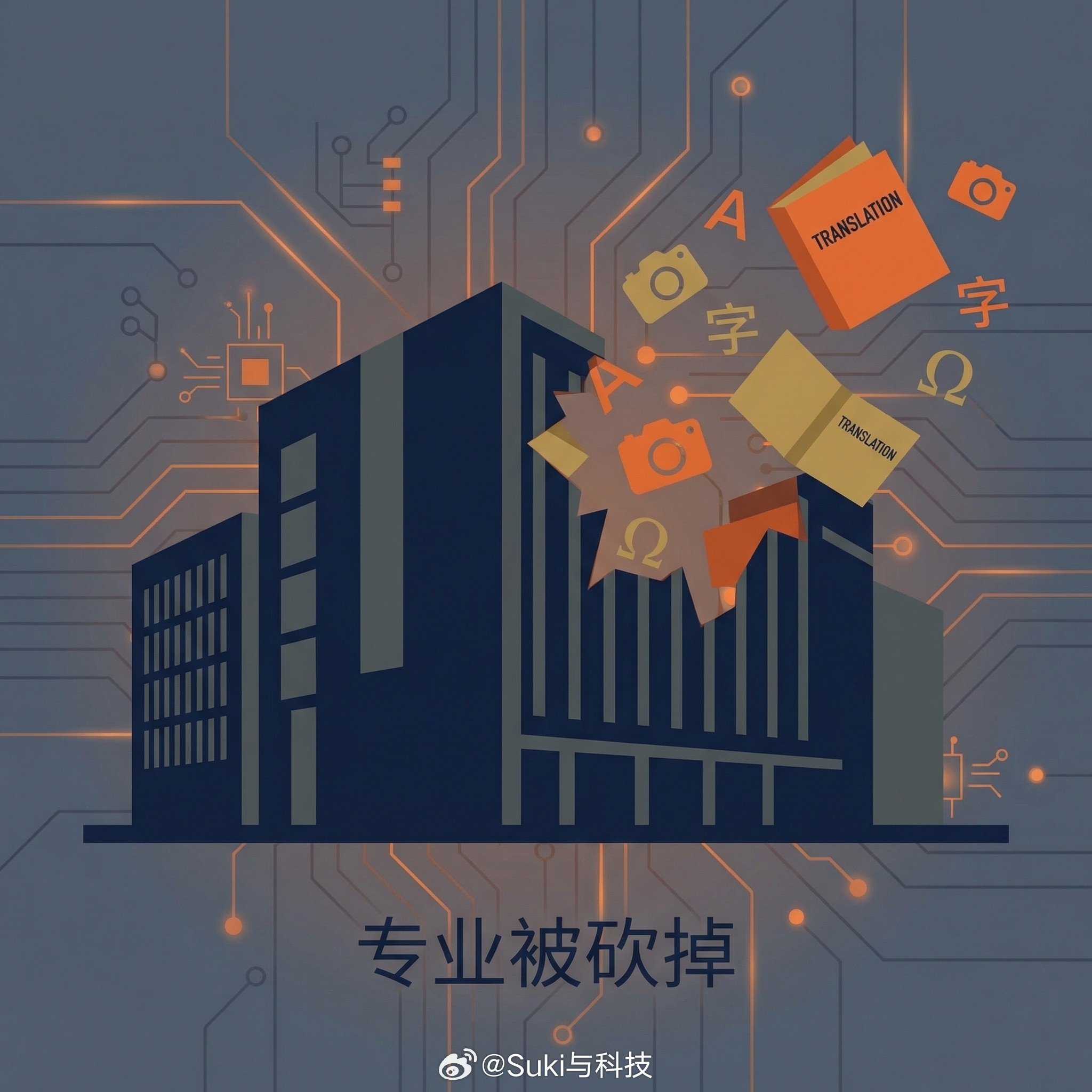 中传砍掉翻译摄影等16个专业砍掉的不是专业，是最后一块遮羞布。当大学还教你“怎